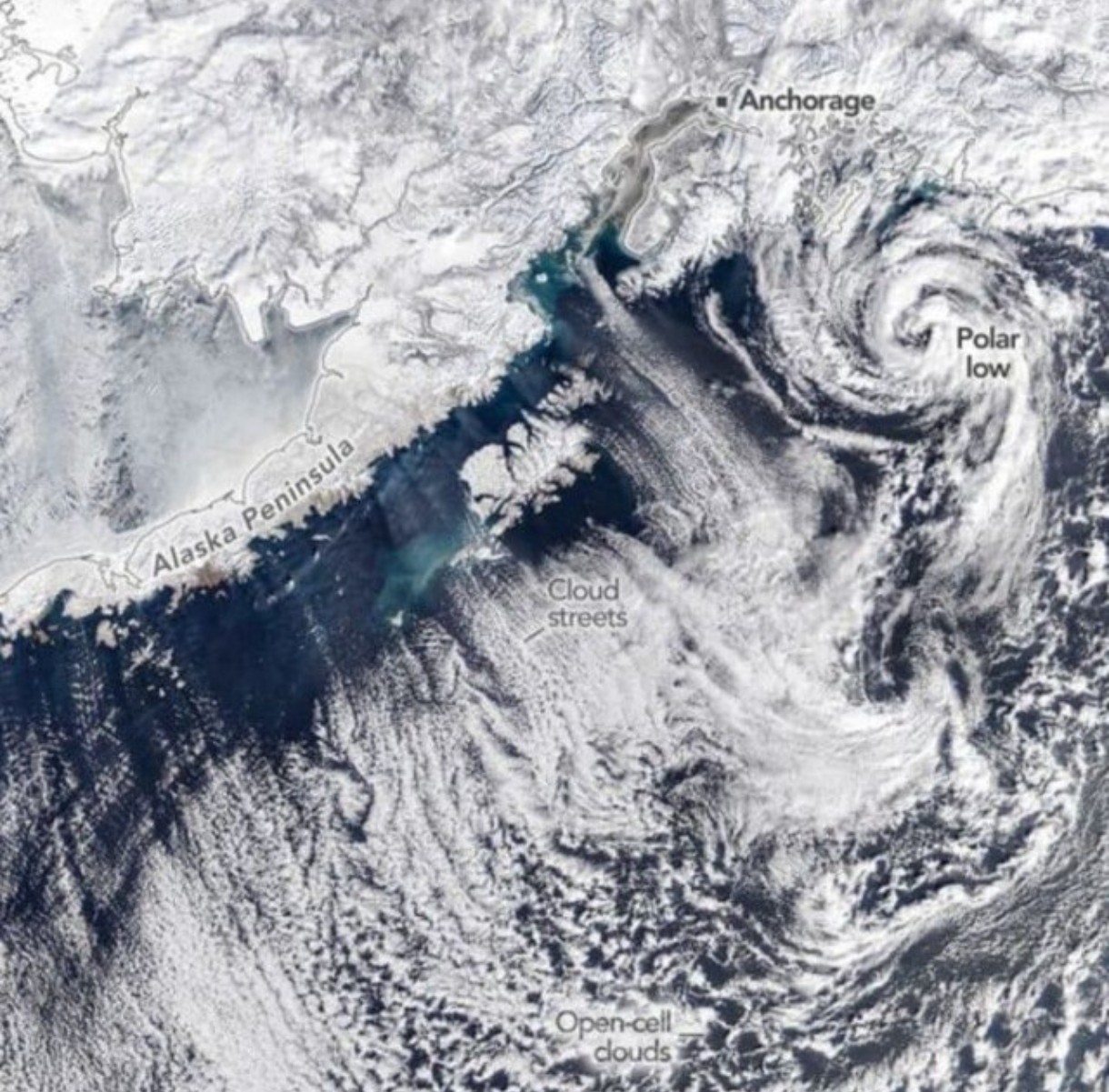 Δορυφόρος της NASA κατέγραψε εντυπωσιακές εικόνες πάνω από την Αλάσκα 