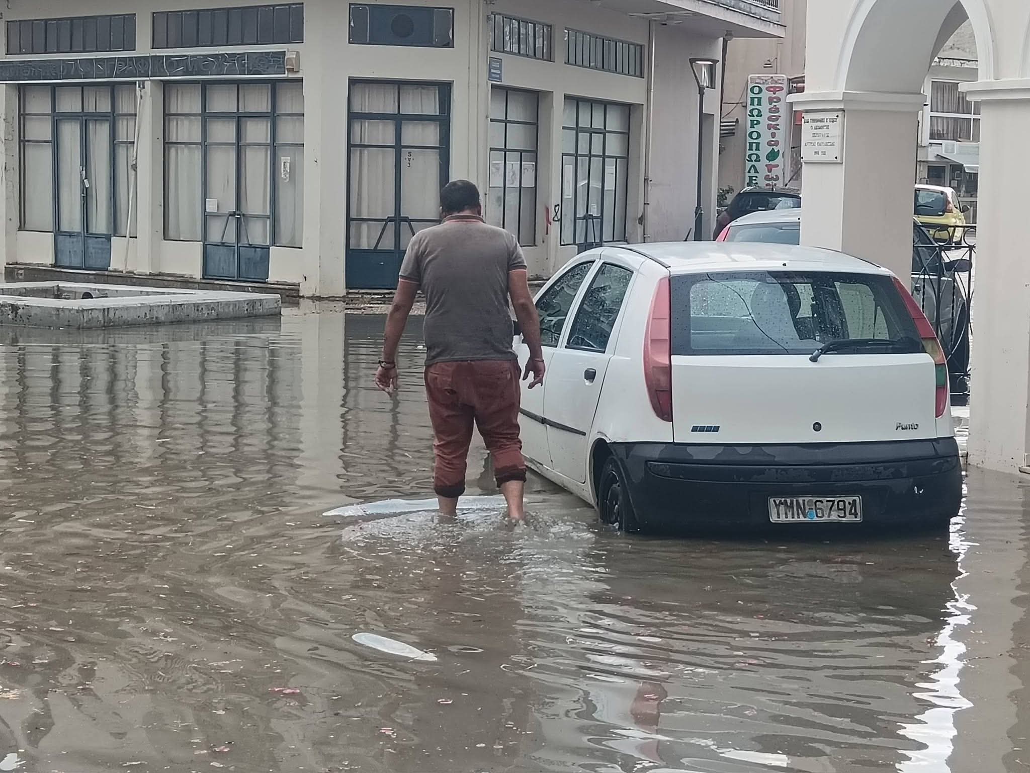 Πλημμυρικά φαινόμενα  στα Λεχαινά Ηλείας 