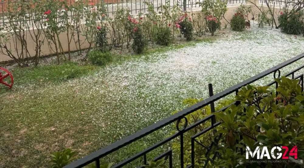 Ζημιές σε καλλιέργειες από έντονη χαλαζόπτωση στη Φθιώτιδα 