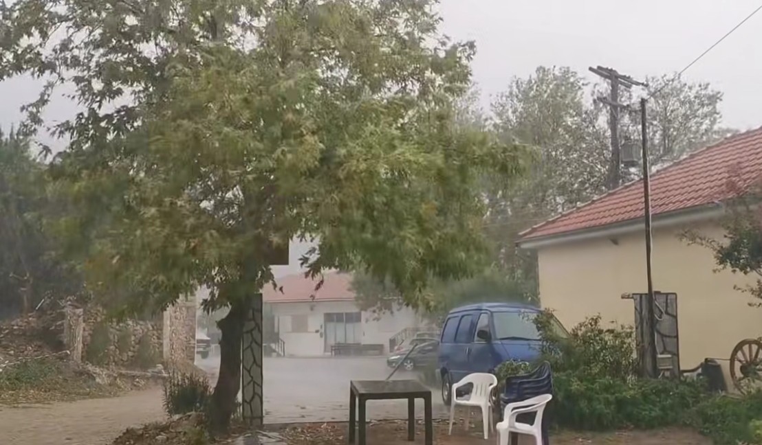 Ισχυρές καταιγίδες σημειώθηκαν στις Σέρρες σήμερα το απόγευμα 