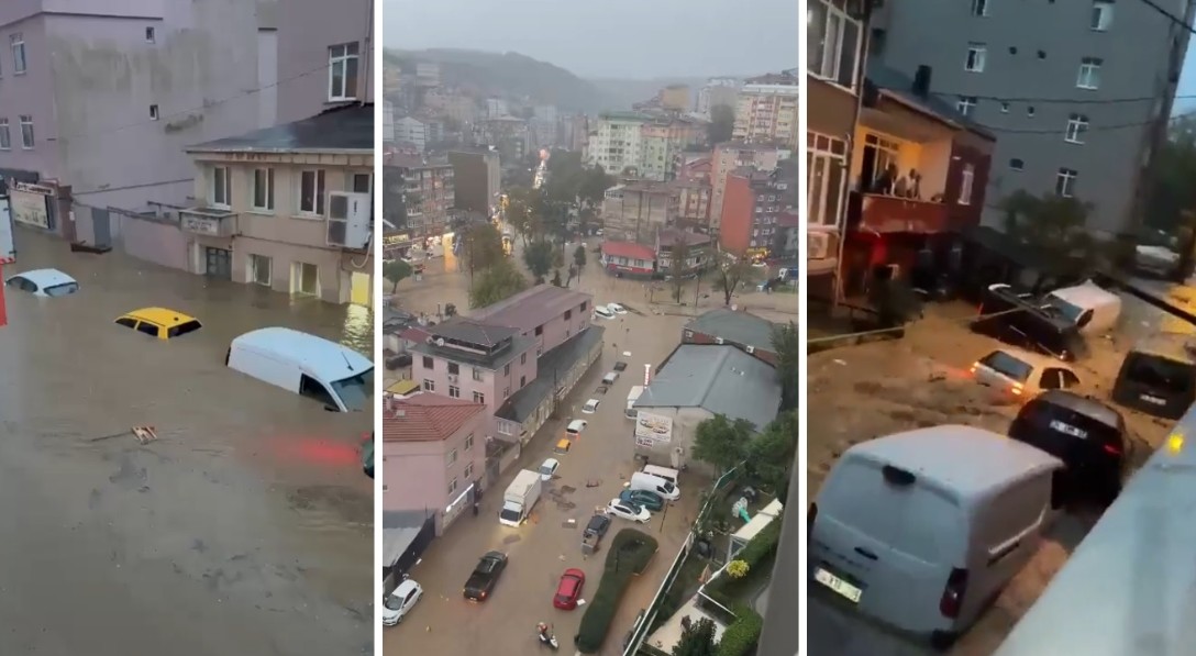 Η Κωνσταντινούπολη χτυπήθηκε από ιστορικές πλημμύρες: πλημμύρες και χάος στην τουρκική μητρόπολη, τουλάχιστον 2 νεκροί