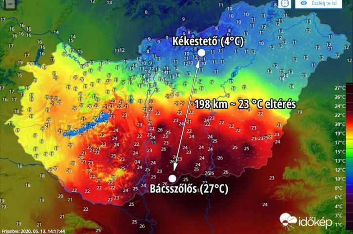 Εντυπωσιακή διαφορά θερμοκρασίας στην Ουγγαρία.