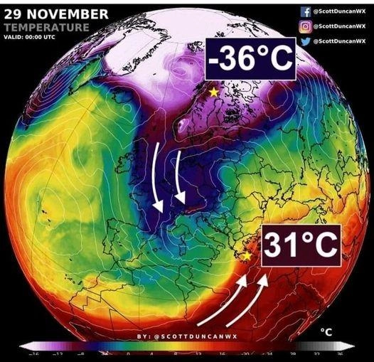 🌡Στην κατάψυξη Κεντρική και Βόρεια Ευρώπη!