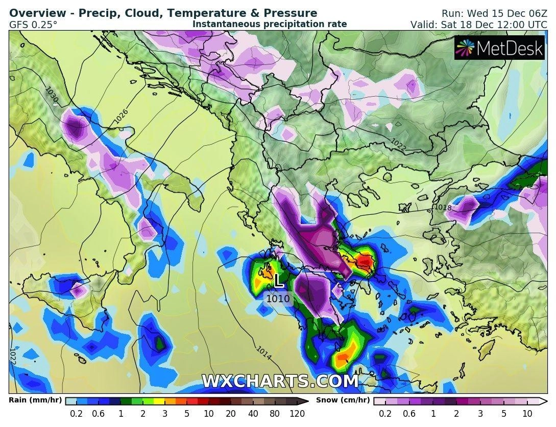 Ο λευκός επισκέπτης χτυπάει την πόρτα στην χώρα μας. Χιόνια σε χαμηλά υψόμετρα μέχρι το τέλος του χρόνου.