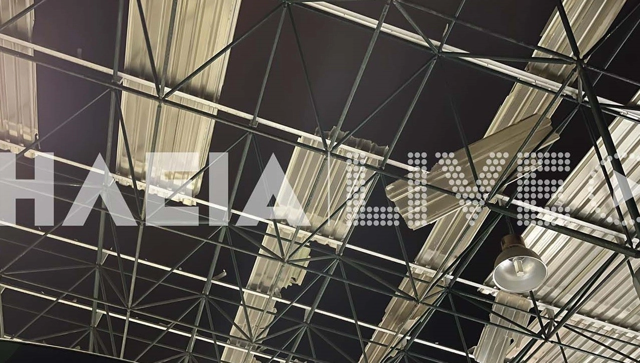 Πύργος: Ανεμοστρόβιλος σάρωσε την περιοχή του ΚΤΕΛ &ndah; Ξήλωσε τη στέγη &ndah; Ζημιές στην οδό Πατρών