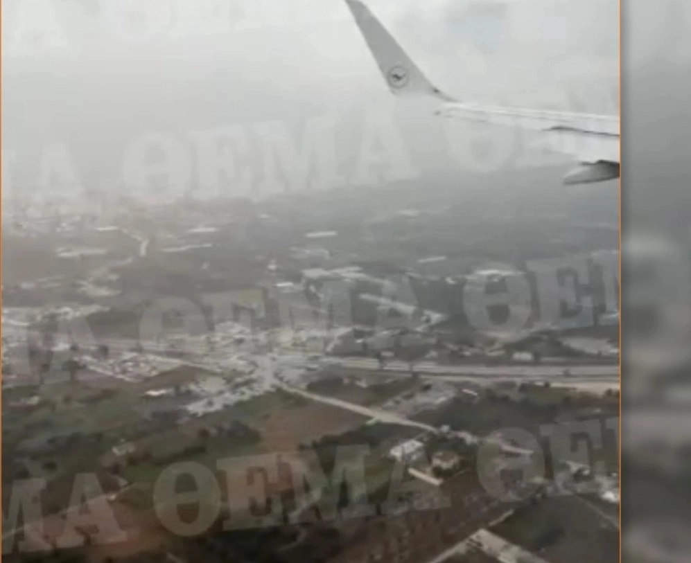 Κακοκαιρία Άριελ: Αεροσκάφος δεν μπόρεσε να προσγειωθεί στο &laquo;Ελ.Βενιζέλος&raquo; (βίντεο)