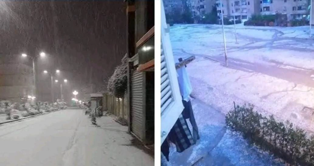 Ο καιρός τρελάθηκε : Χιόνισε για λίγο στην βορειοανατολική Αίγυπτο (όρος Σιναι) και έπεσε σφοδρή χαλαζόπτωση στο Κάιρο (video)