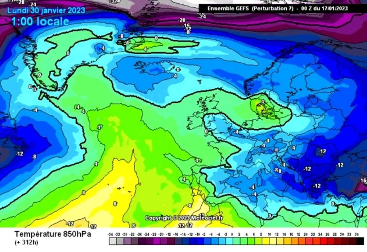 Μεσοπρόθεσμη Ιανουάριος 2023 : Αξιόλογες βροχές και πυκνές χιονοπτώσεις στα ορεινά και ημιορεινά μέχρι το τέλος του μήνα