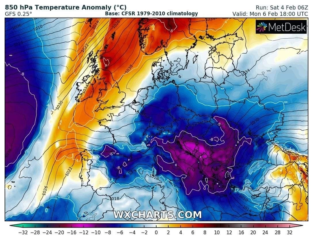 Πρόγνωση καιρού εβδομάδας : Με υφέσεις και εξάρσεις θα συνεχιστούν οι πυκνές χιονοπτώσεις έως τα πεδινά της χώρας μας