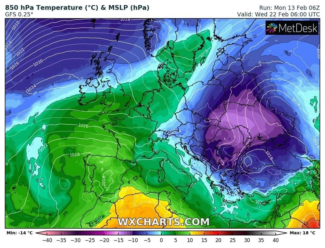 Μεσοπρόθεσμη Φεβρουάριος 2023 : Πιθανή ψυχρή εισβολή στα τέλη του μήνα με βροχές και με πυκνές χιονοπτώσεις