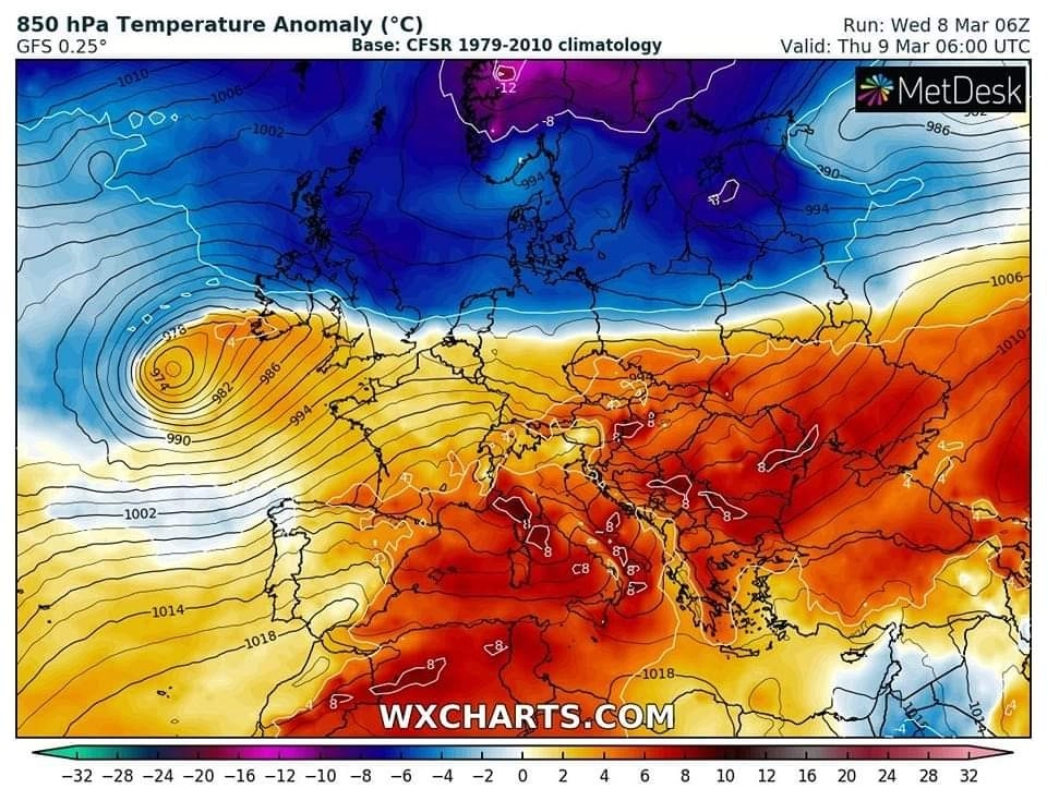 Μεσοπρόθεσμη εκτίμηση Μάρτιος 2023 : Με αρκετά σκαμπανεβάσματα στην θερμοκρασία και με αξιόλογες βροχές κατά διαστήματα