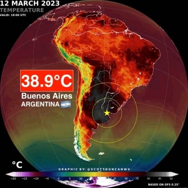 Αργεντινή : Αντιμέτωπη με το μεγαλύτερο σε διάρκεια κύμα καύσωνα όλων των εποχών που μαίνεται εδώ και 2 εβδομάδες