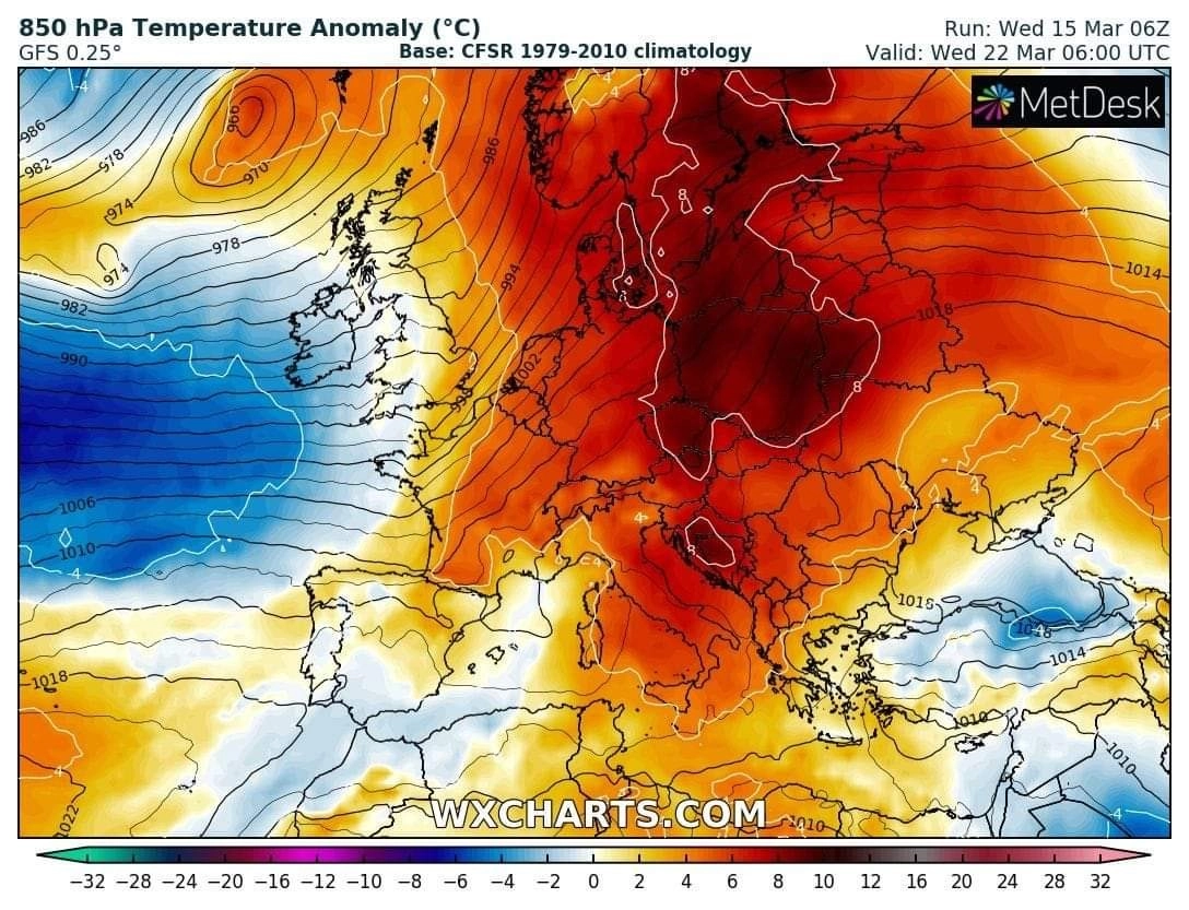 Μεσοπρόθεσμη Μάρτιος 2023 : Βροχερός με σκαμπανεβάσματα στην θερμοκρασία - Πιθανή ασθενής ψυχρή εισβολή στα τέλη του μήνα