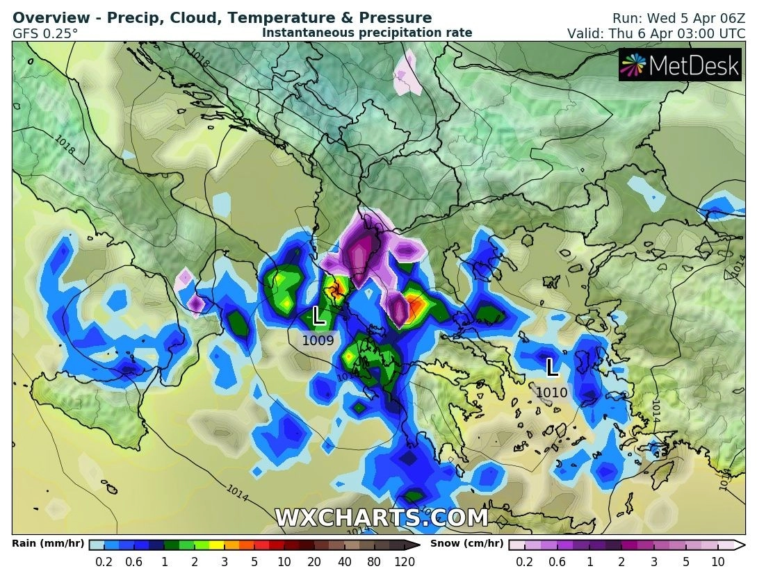 Πρόγνωση καιρού εβδομάδας : Μεταβολή του καιρού από αύριο, νέα πτώση της θερμοκρασίας και χιόνια στα ορεινά