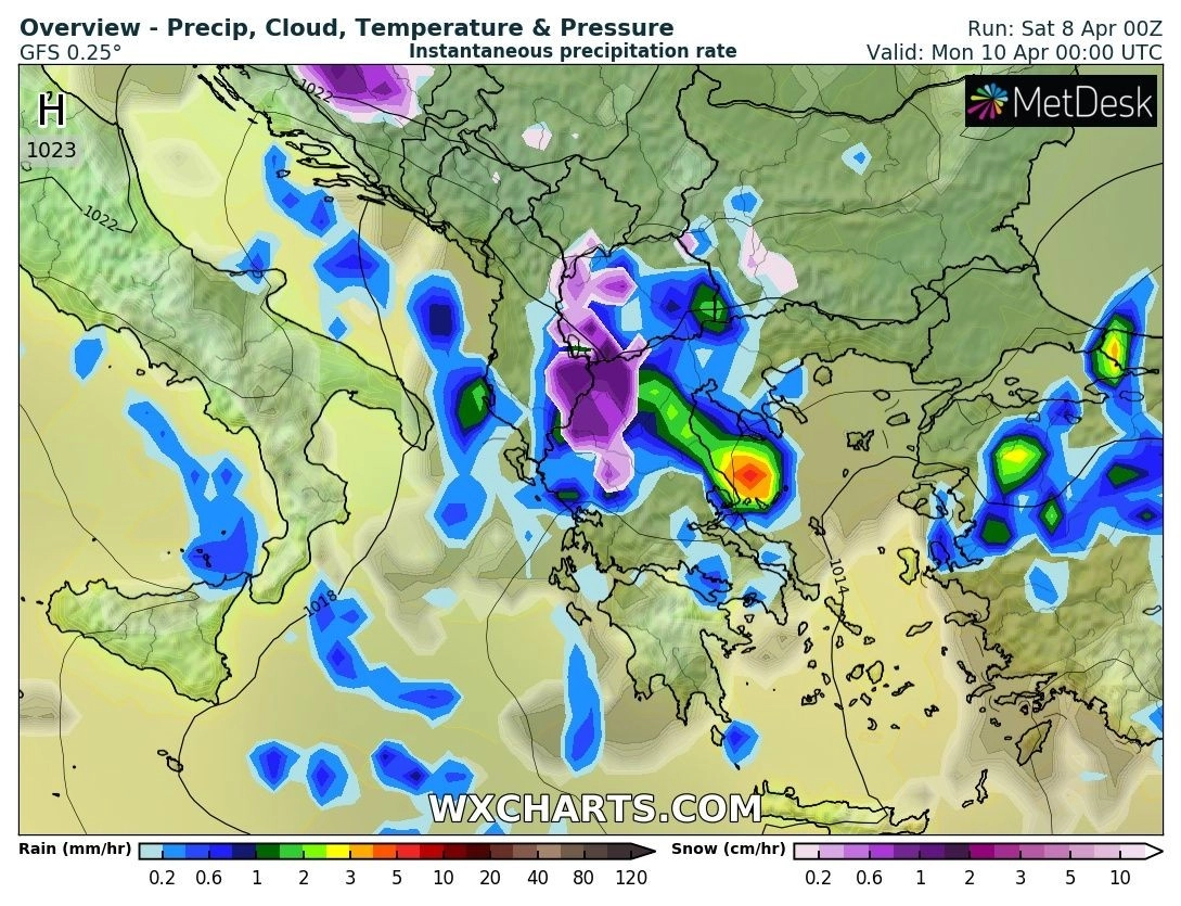 Πρόγνωση καιρού εβδομάδας : Άστατος μέχρι την Μεγάλη Τετάρτη - Αυξημένη πιθανότητα για βροχερό καιρό ανήμερα το Πάσχα