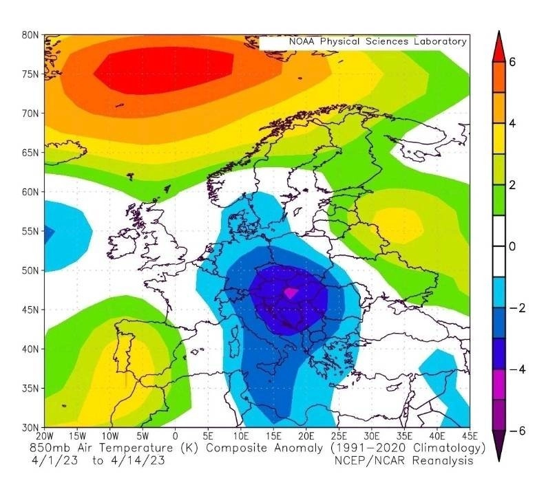 Ασυνήθιστα ψυχρός ήταν στο πρώτο δεκαπενθήμερο ο Απρίλιος σε μεγάλο μέρος της Ευρώπης