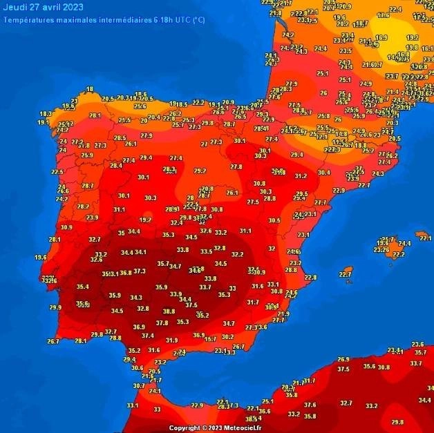 Πάνω από 100 ρεκόρ μέγιστης θερμοκρασίας καταγράφηκαν στην Ισπανία - Στους 38,7 έφτασε ο υδράργυρος στην Κόρδοβα