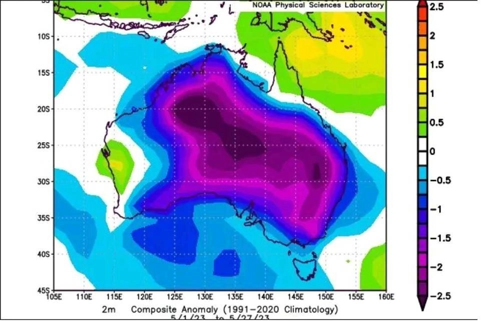 Αυστραλία : Καταγράφηκαν οι χαμηλότερες ελάχιστες θερμοκρασίες όλων των εποχών για τον μήνα Μάιο από το Σίδνεϊ έως την Τασμανία