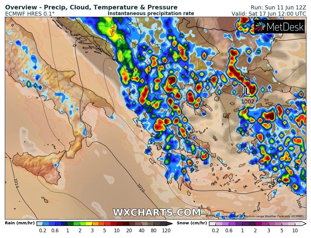Πρόγνωση καιρού εβδομάδας : Έντονη αστάθεια στα ηπειρωτικά τις θερμές ώρες της ημέρας - Πιο γενικευμένα φαινόμενα από την Παρασκευή