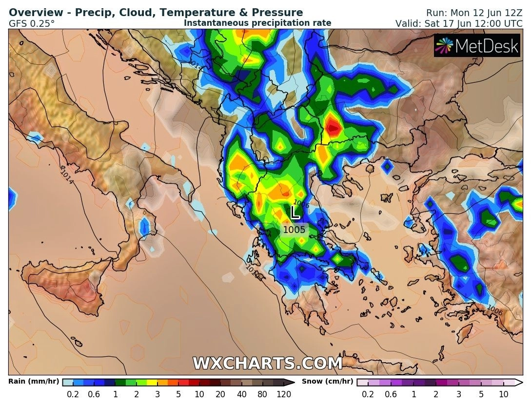 Ασυνήθιστο βαρομετρικό σύστημα για τα δεδομένα της εποχής θα προκαλέσει τοπικά ισχυρά φαινόμενα και στην χώρα μας το Σαββατοκύριακο