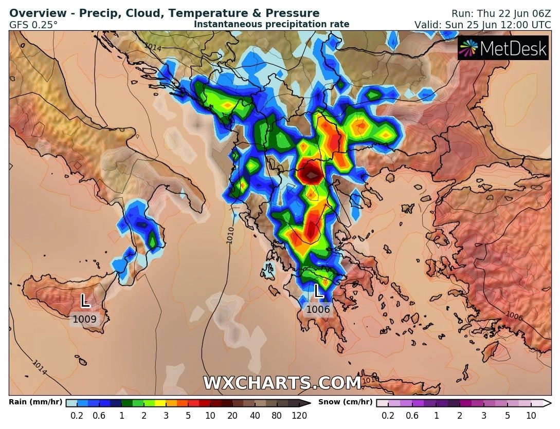 Πρόγνωση καιρού εβδομάδας : Έντονη ατμοσφαιρική αστάθεια τις θερμές ώρες της ημέρας το Σαββατοκύριακο στον ηπειρωτικό κορμό της χώρας