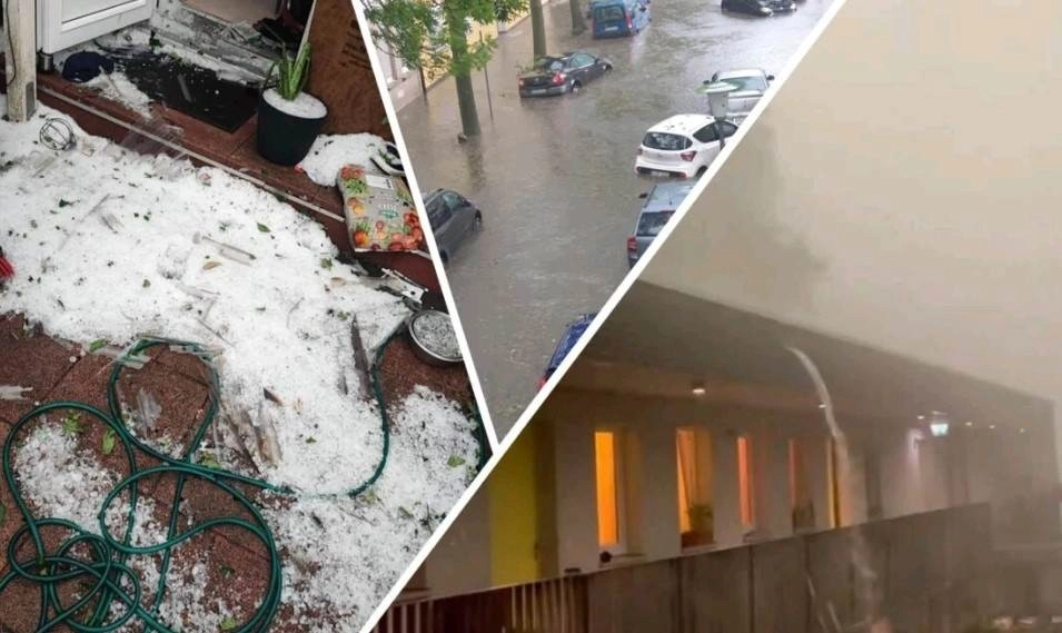 Γερμανία : Σφοδρές καταιγίδες στο Ντούισμπουργκ, το Μπράουνσβαϊγκ και στο Κάσσελ προκάλεσαν εκτεταμένες πλημμύρες