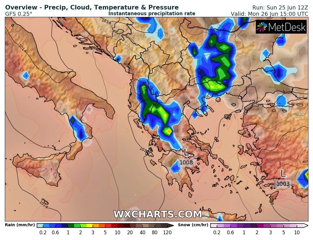 Πρόγνωση καιρού εβδομάδας : Περιορίζεται η ατμοσφαιρική αστάθεια τις θερμές ώρες της ημέρας - Φυσιολογικές θερμοκρασίες