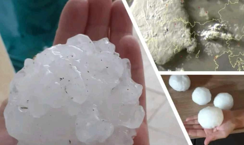 Χαλάζι σε μέγεθος μπάλας του τένις καταγράφηκε χθες στην Γαλλία και πάνω από 50.000 κεραυνοί μεταξύ Γαλλίας, Γερμανίας και Ελβετίας