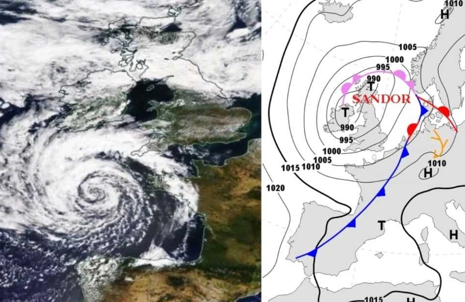 Κυκλώνας Σάντορ στην Ευρώπη : Ισχυρές βροχές και χαμηλές θερμοκρασίες από την Ισλανδία έως και τα Κανάρια Νησιά από αυτό το Σαβ/κο