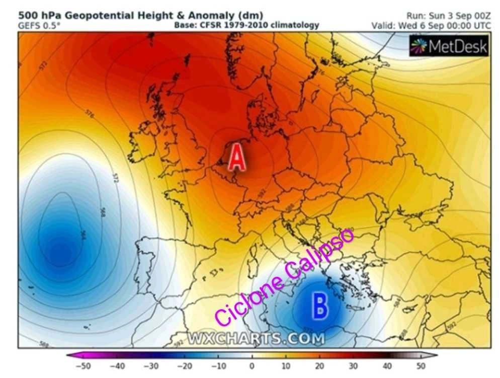 Ιταλοί Μετεωρολόγοι : Ο κυκλώνας Καλυψώ θα πλήξει με ισχυρά φαινόμενα την Νότια Ιταλία και την Ελλάδα από την Δευτέρα έως την Παρασκευή