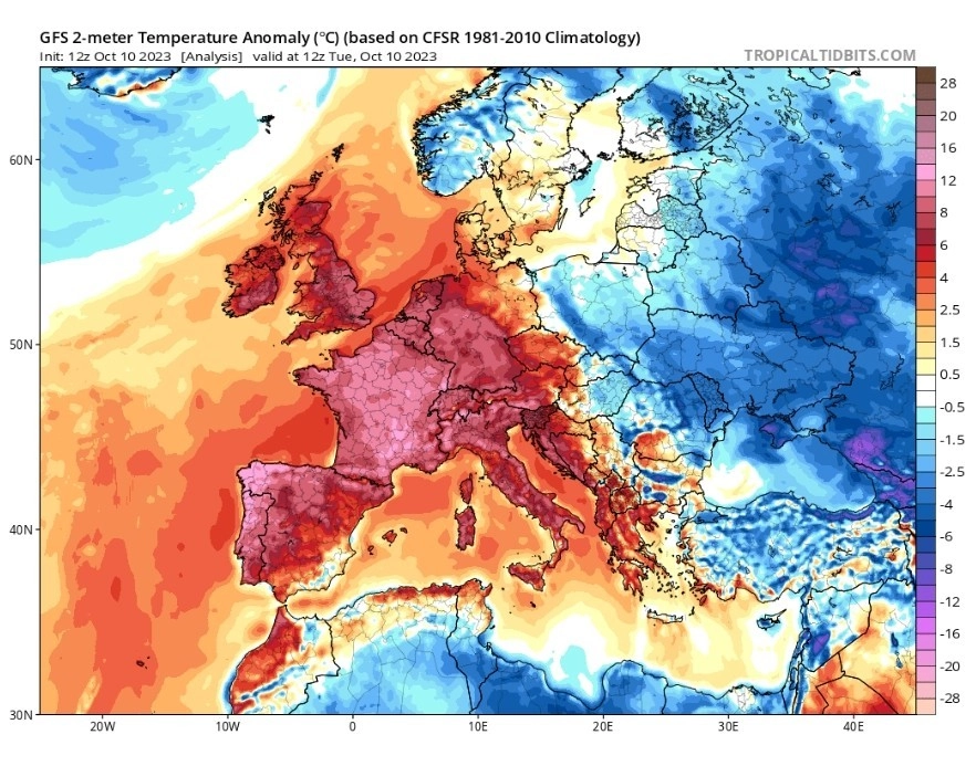 Ασυνήθιστη ζέστη στην Ευρώπη : Ρεκόρ μέγιστης και ελάχιστης θερμοκρασίας σε Γερμανία, Δανία, Γαλλία και Ιταλία  