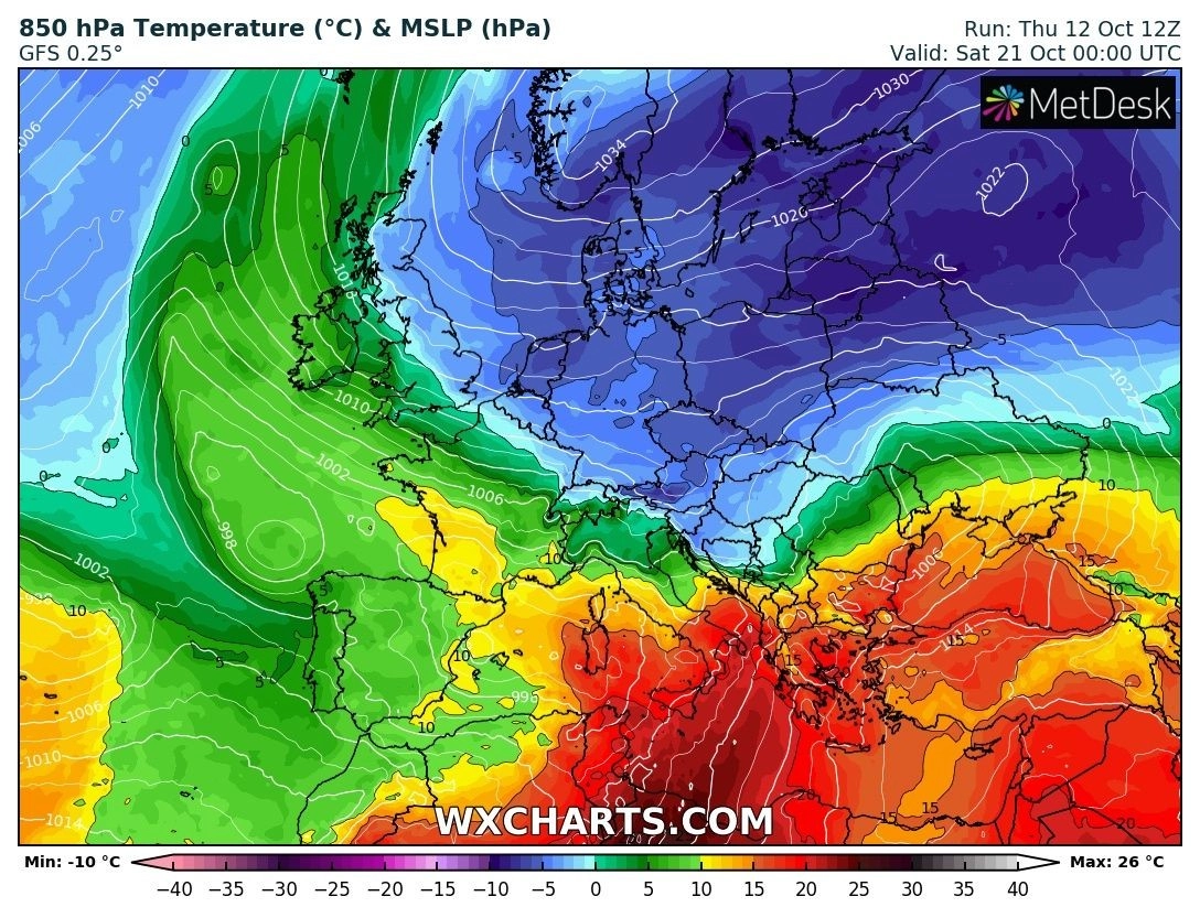 Μεσοπρόθεσμη εκτίμηση Οκτώβριος 2023 : Ενδείξεις για αξιόλογες βροχές και πιθανή ψυχρή εισβολή στα τέλη του μήνα