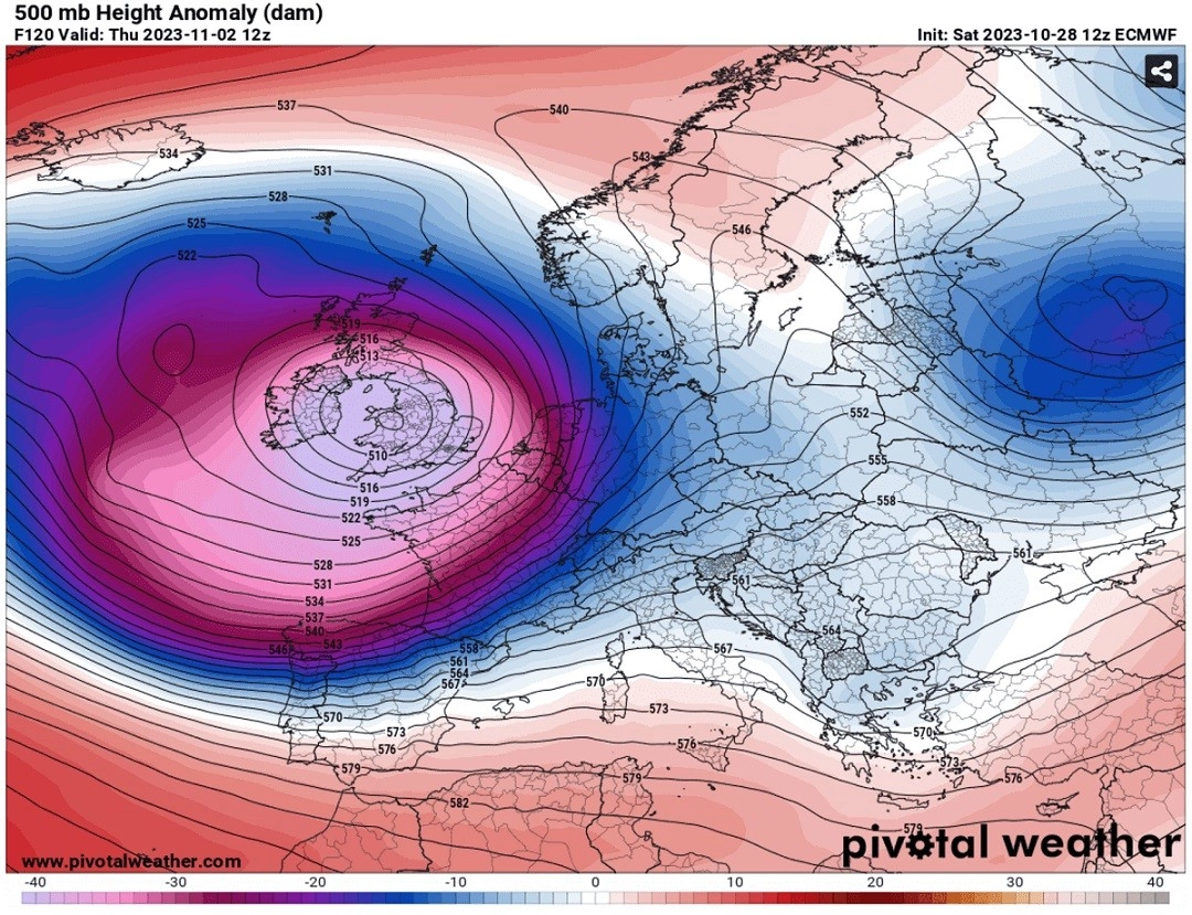 Διαδοχικές ατμοσφαιρικές διαταραχές από τον Ατλαντικό Ωκεανό θα αλλάξουν το σκηνικό του καιρού σε ολόκληρη την Ευρώπη τον Νοέμβριο