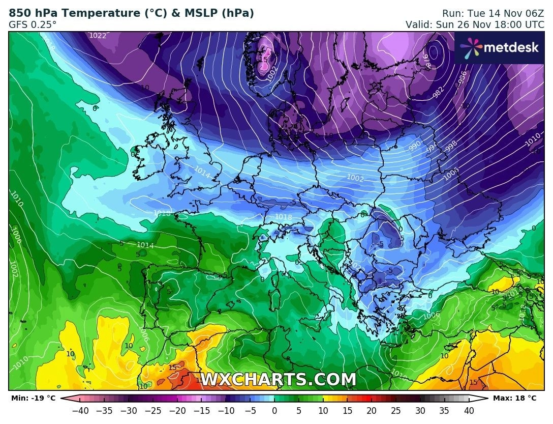 Μεσοπρόθεσμη Νοέμβριος 2023 : Πιθανότητα για διαδοχικές ατμοσφαιρικές διαταραχές και αξιόλογες χιονοπτώσεις στα ορεινά μέχρι τα τέλη του