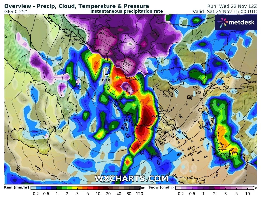 Πρόγνωση καιρού εβδομάδας : Τοπικές βροχές στα δυτικά, ανατολικά και νότια - Ραγδαία επιδείνωση του καιρού το Σαββατοκύριακο.