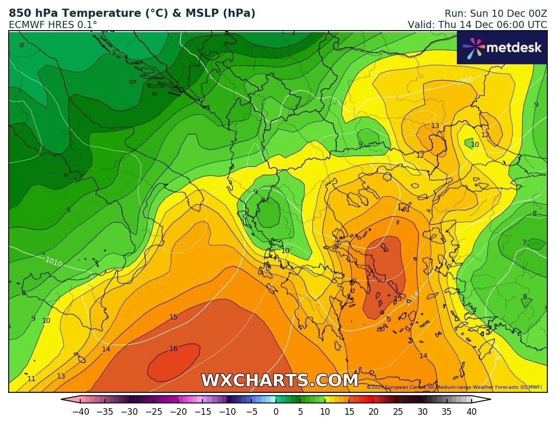 Πρόγνωση καιρού εβδομάδας : Απουσία βροχών και άνοδος της θερμοκρασίας - Πιθανή σημαντική μεταβολή του καιρού το Σαββατοκύριακο
