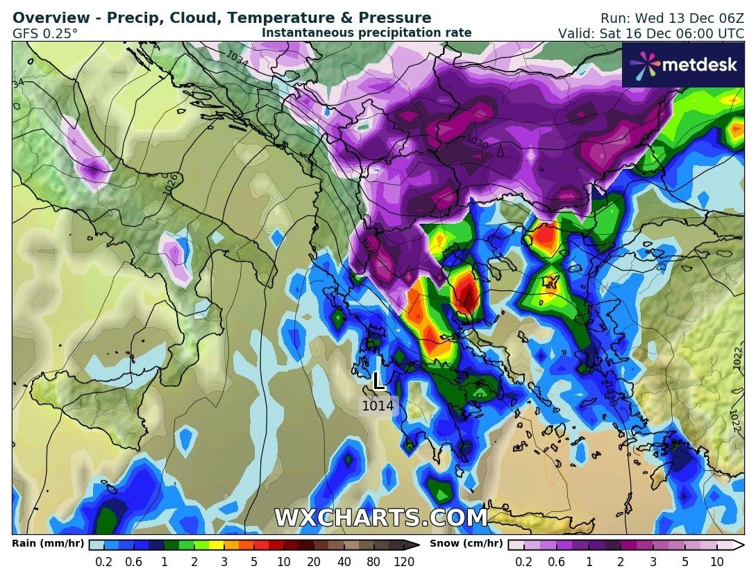 Πρόγνωση καιρού εβδομάδας : Κατά τόπους ισχυρές βροχές από την Παρασκευή - Χιονοπτώσεις σε ορεινά και ημιορεινά στα κεντρικά και βόρεια