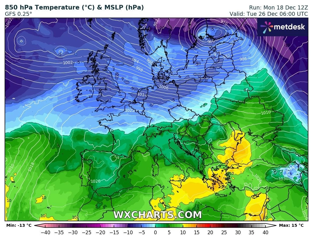 Μεσοπρόθεσμη Δεκέμβριος 2023 : Ήπιες θερμοκρασίες και ηλιοφάνεια τα Χριστούγεννα - Ενδείξεις για βροχές και χιόνια στα τέλη του μήνα