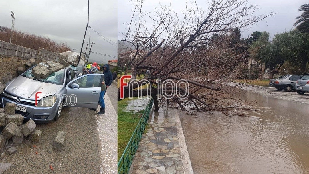 Λήμνος: Σοβαρά προβλήματα από την κακοκαιρία στην Λήμνο.