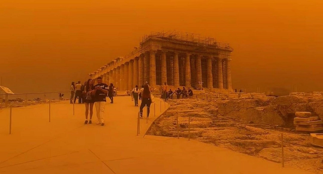 Έντονη μεταφορά Αφρικανικής σκόνης στην χώρα μας. Σταδιακή άνοδος της θερμοκρασίας.