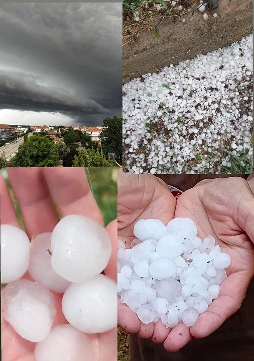 Ισχυρή χαλαζόπτωση χτύπησε την Ορεστιάδα.