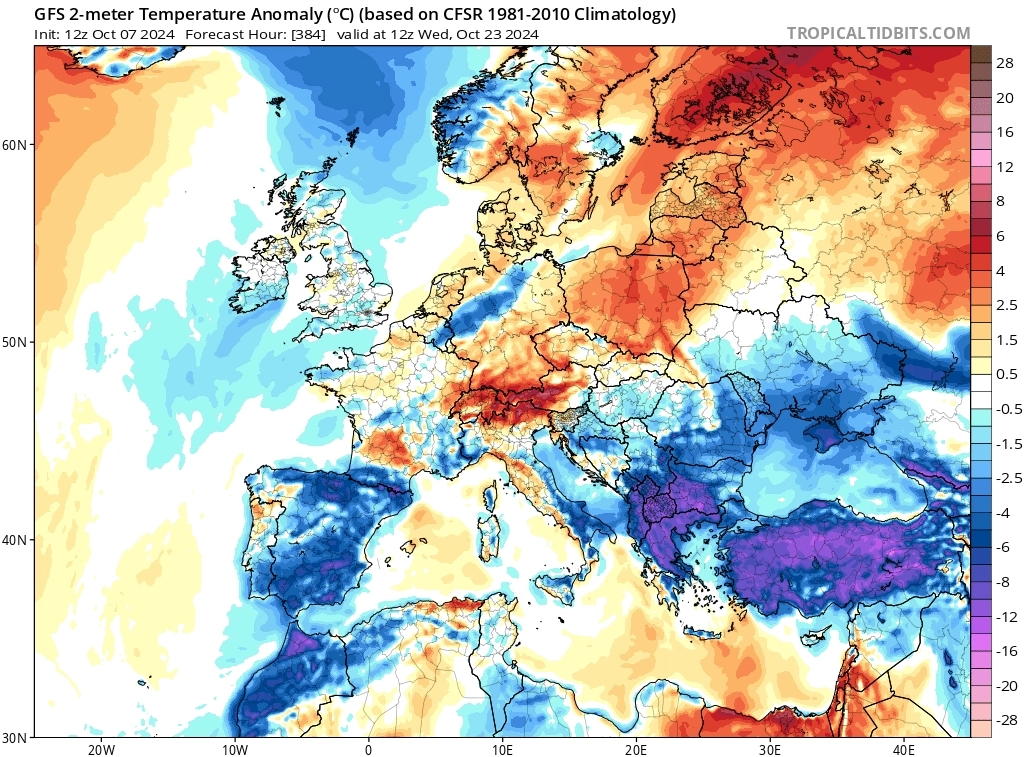 Μακροπρόθεσμη εκτίμηση. Πιθανή πορεία του καιρού σύμφωνα με τον δείκτη MJO και το ευρωπαϊκο μοντέλο.