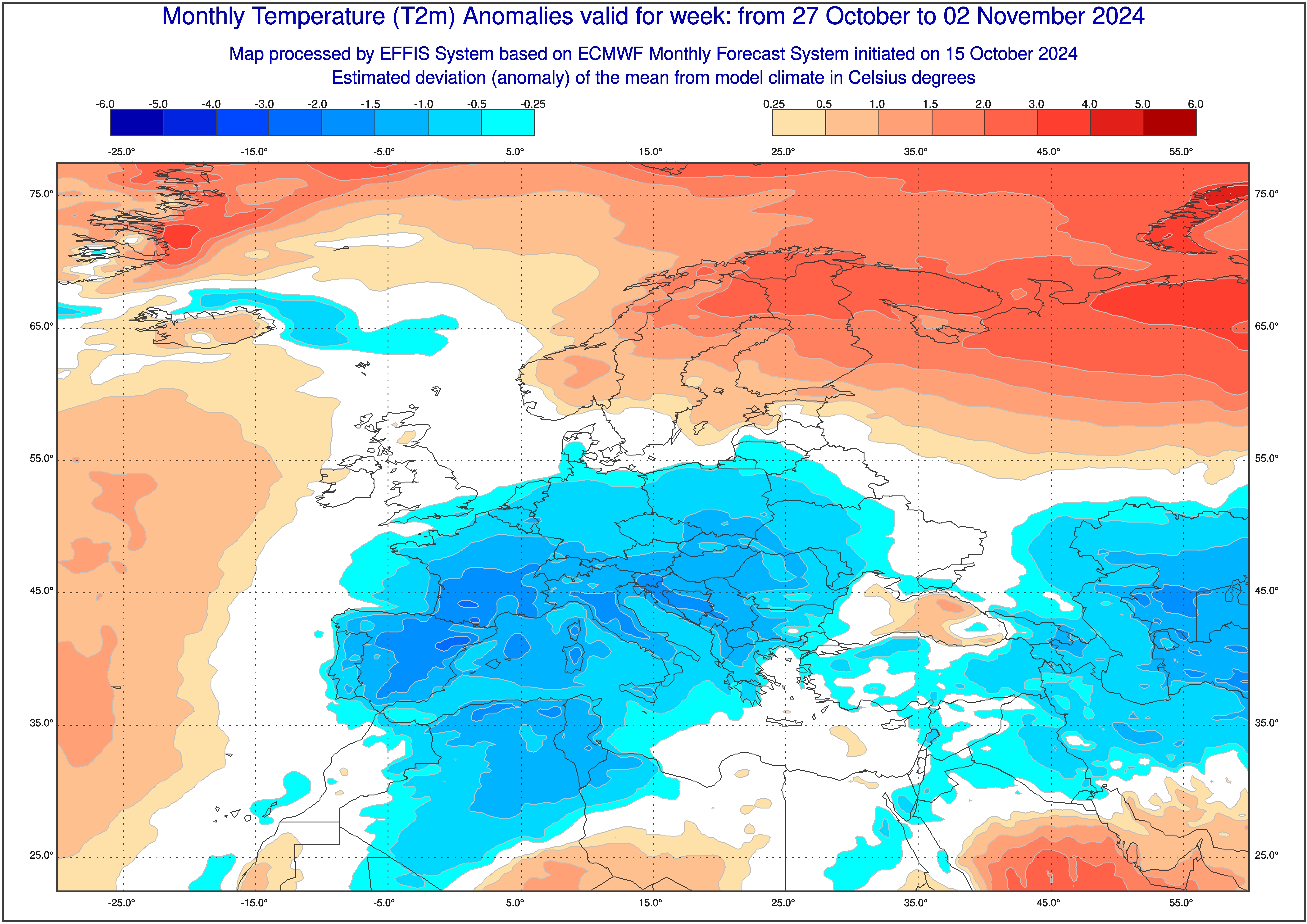 Μεσοπρόθεσμη εκτίμηση για τον καιρό μέχρι και τα τέλη του Οκτωβρίου στη χώρα μας