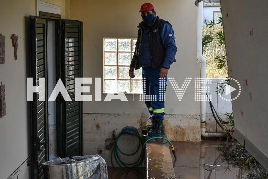 Εικόνες καταστροφής στον Κακόβατο Ζαχάρως.