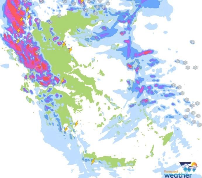 Κατά τόπους ισχυρά φαινόμενα στα Δυτικά αύριο Σάββατο
