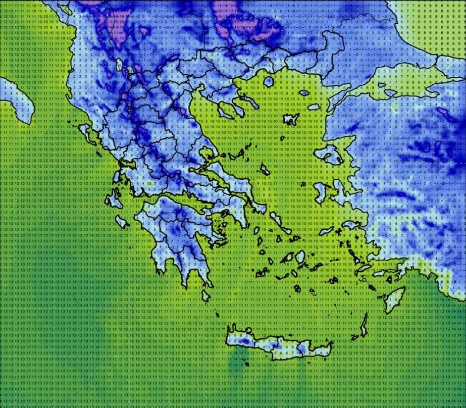 Παγετός τις πρωινές ώρες θα σημειωθεί σε πολλές ορεινές και ημειορεινές περιοχές για αύριο Παρασκευή.