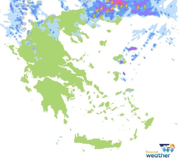 Νεφώσεις με τοπικές βροχές και στα βόρεια καταιγίδες για αύριο Τετάρτη