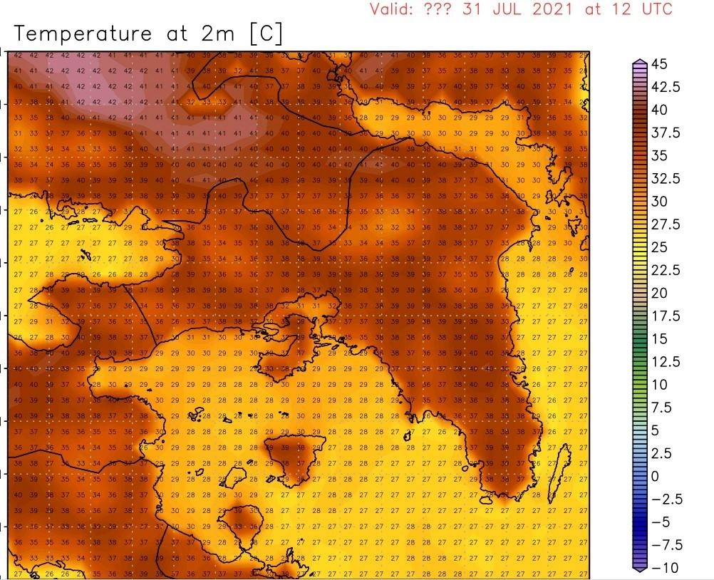 Καύσωνας σε όλη την χώρα αύριο Σάββατο. Οι Μέγιστες θερμοκρασίες από 42 έως 43.