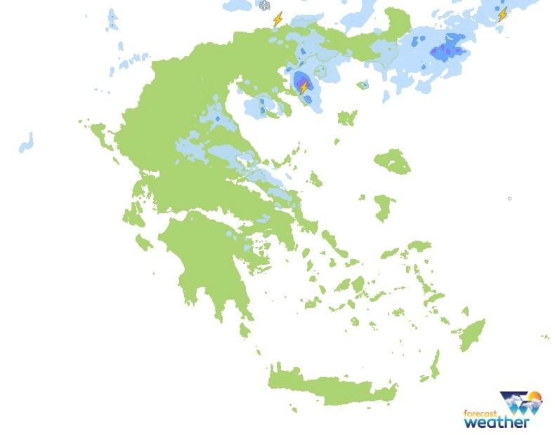 Τοπικά έντονες βροχές και σποραδικές καταιγίδες στα κεντρικά, ανατολικά και βόρεια