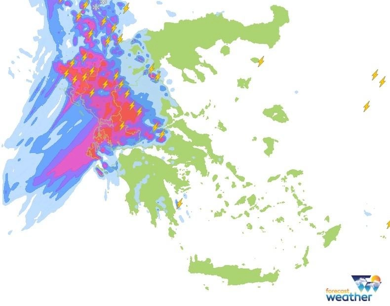 Έκτακτο δελτίο ισχυρών καιρικών φαινομένων στα δυτικά. Πυκνές χιονοπτώσεις στα ορεινά. Δελτίο καιρού για αύριο Δευτέρα.